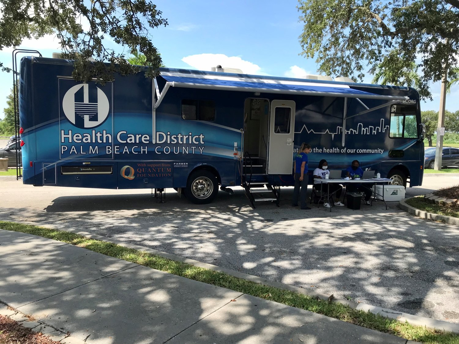 Health Care District of PBC Vax Outreach at Palm Beach State College in Belle Glade on July 24.